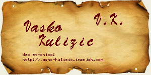 Vasko Kulizić vizit kartica